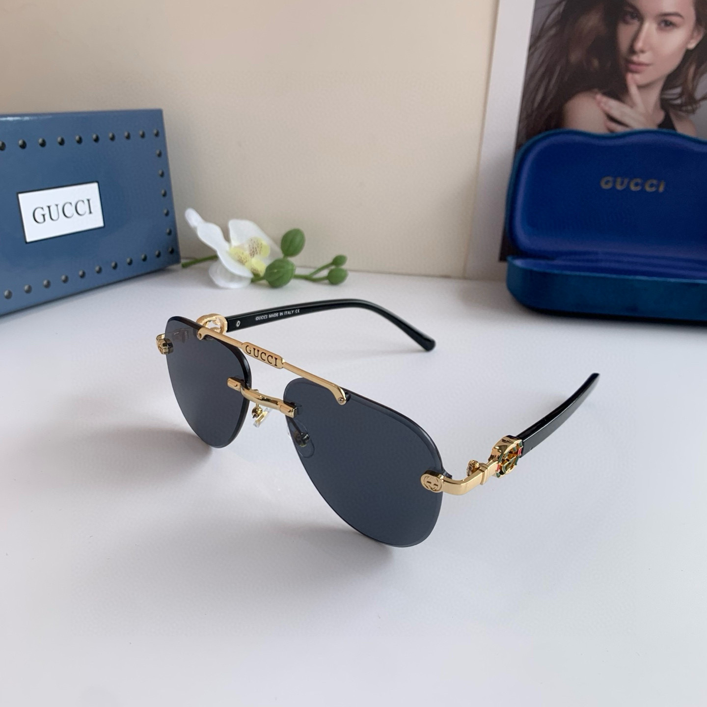 Gucci rimless sunglasses
