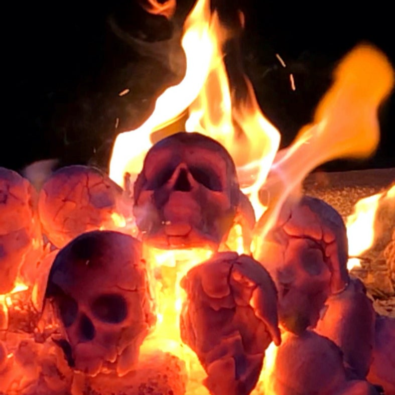🔥(Flash Sale-55%OFF)- Terrifying Human Skull Fire Pit