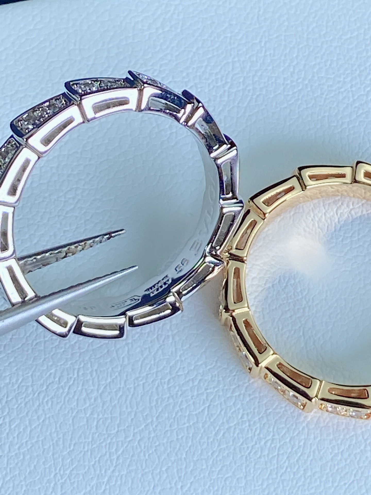 Bulgari diamond snake bone ring