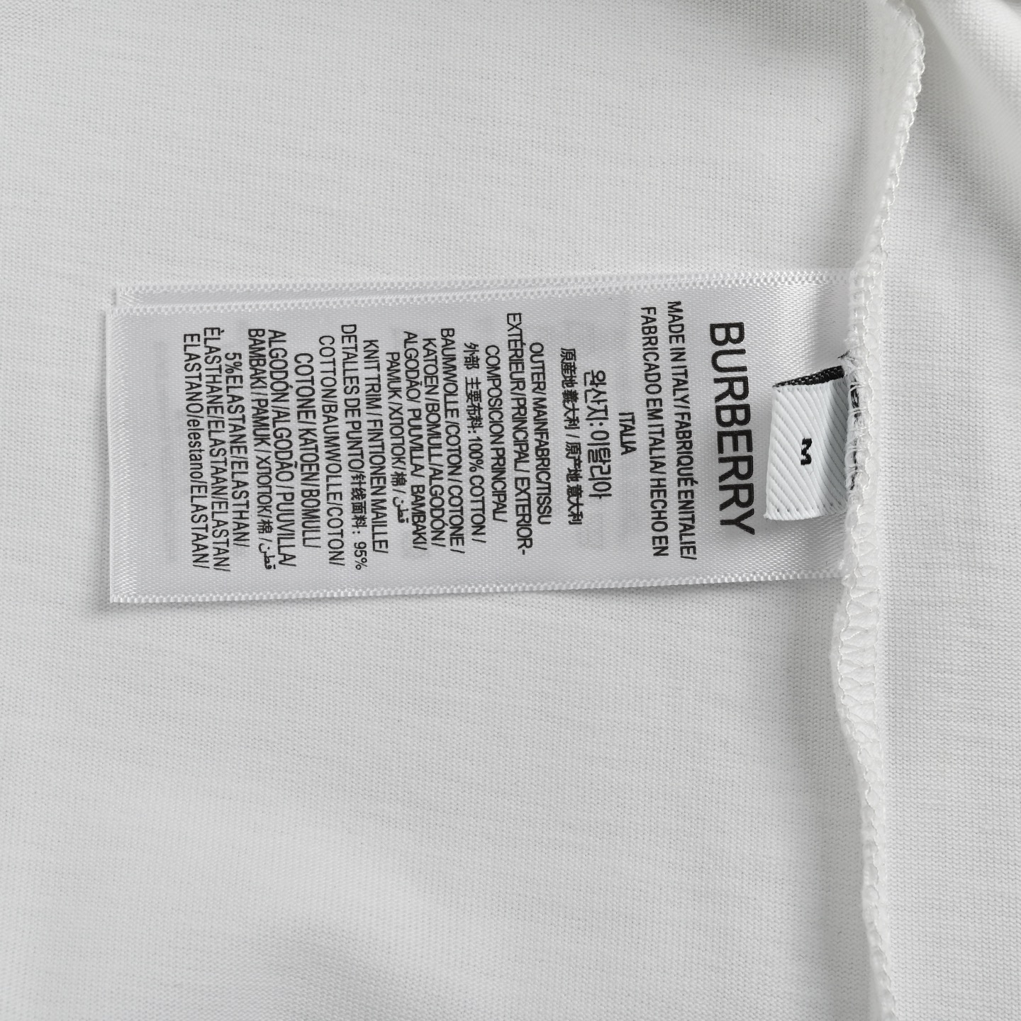 Burberry lettering slogan print short sleeves