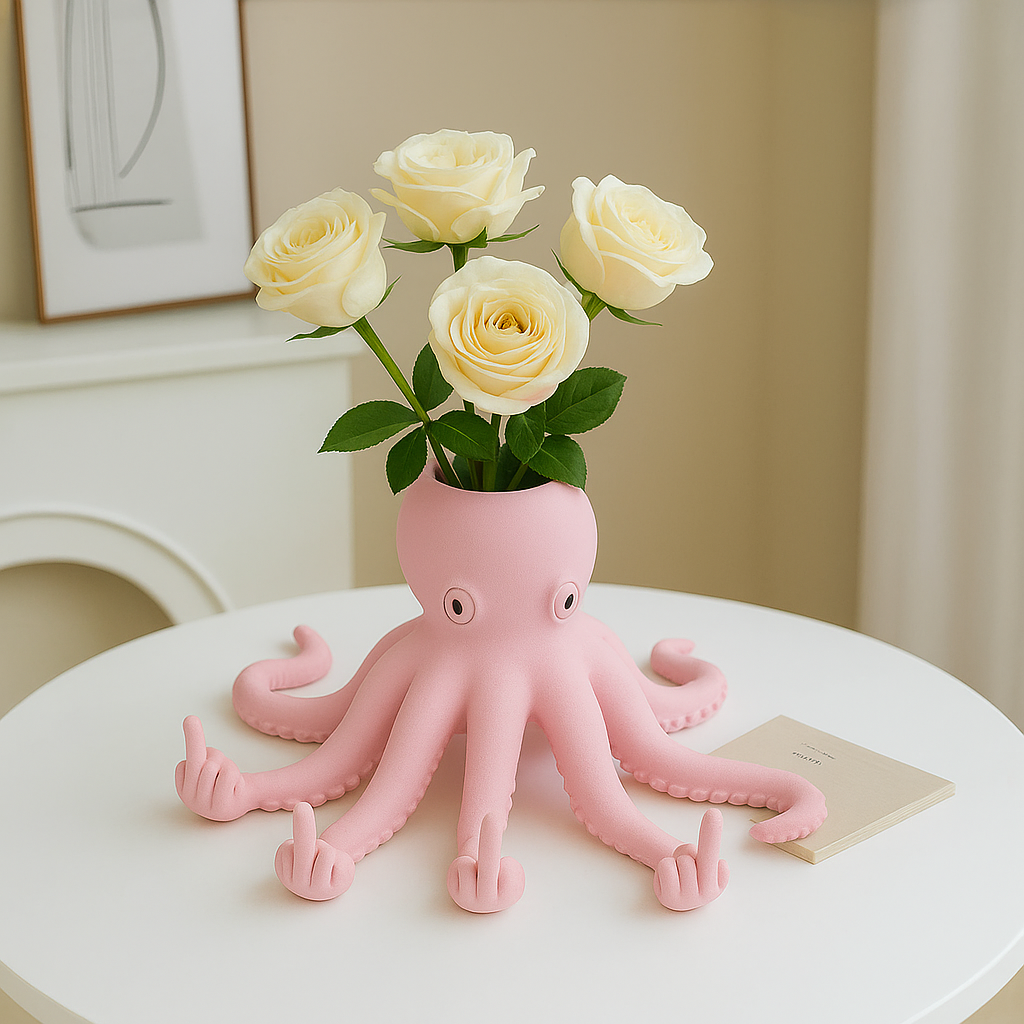 Octopus Middle Finger Vase