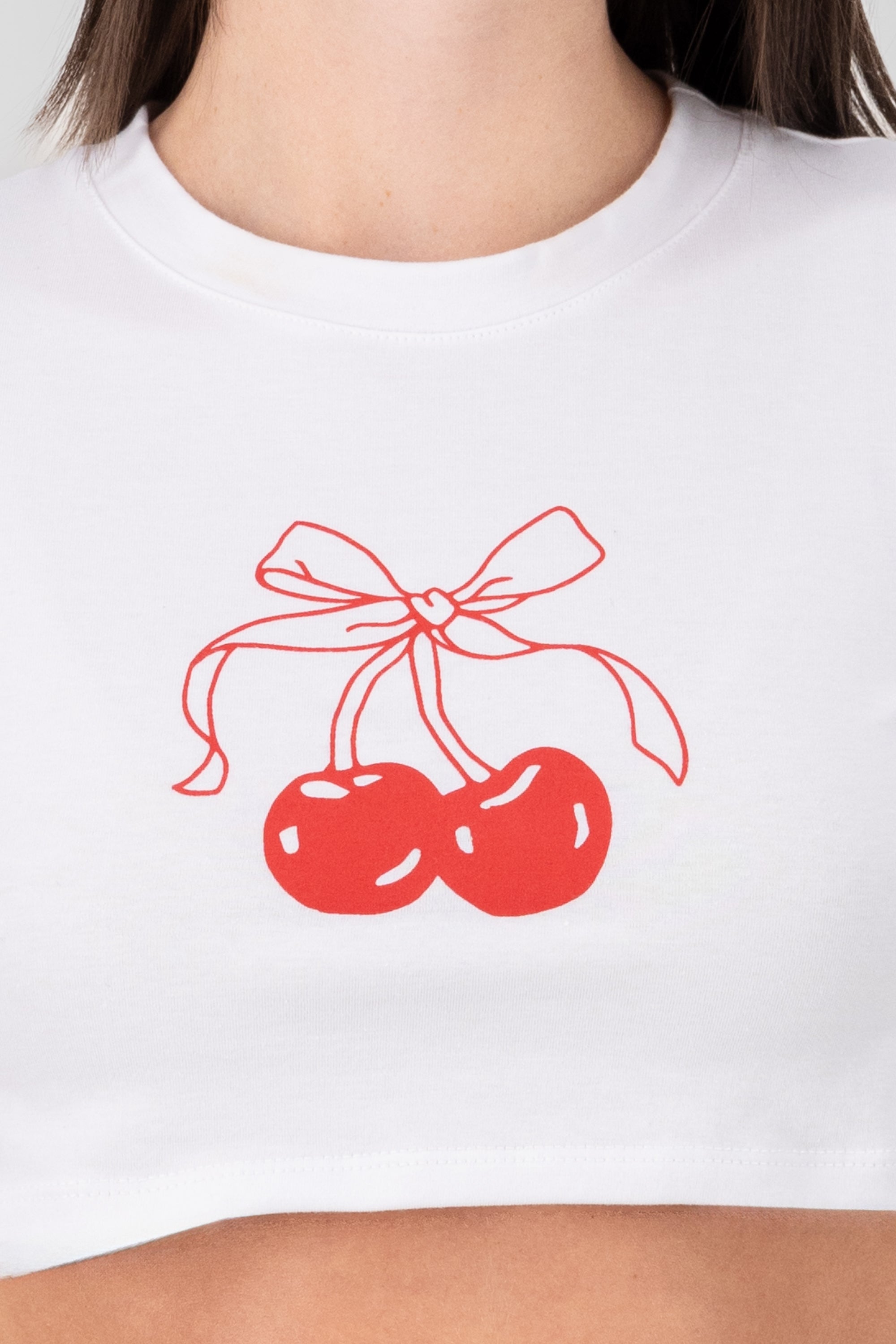 Cherry Print Crop Top