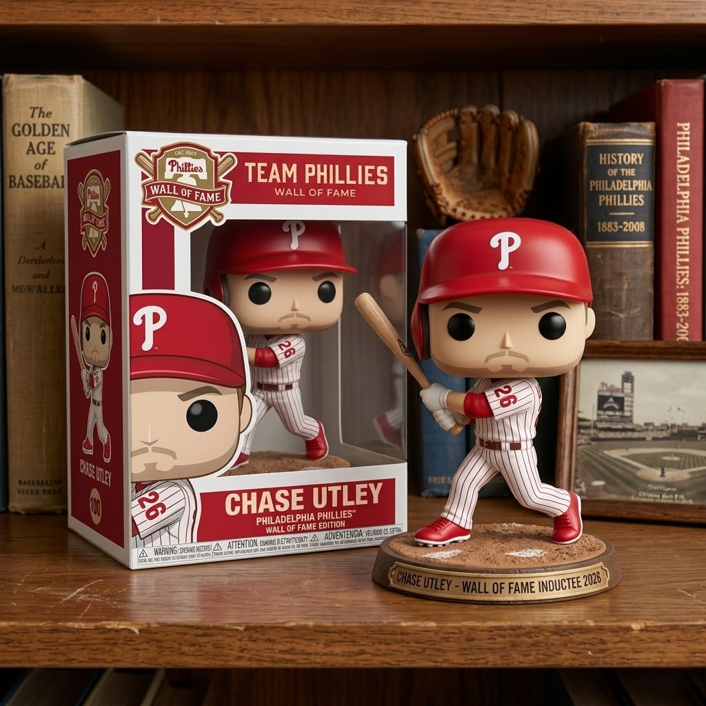 Chase Utley Philadelphia Phillies Wall of Fame 2026 Commemorative Pop! Figure
