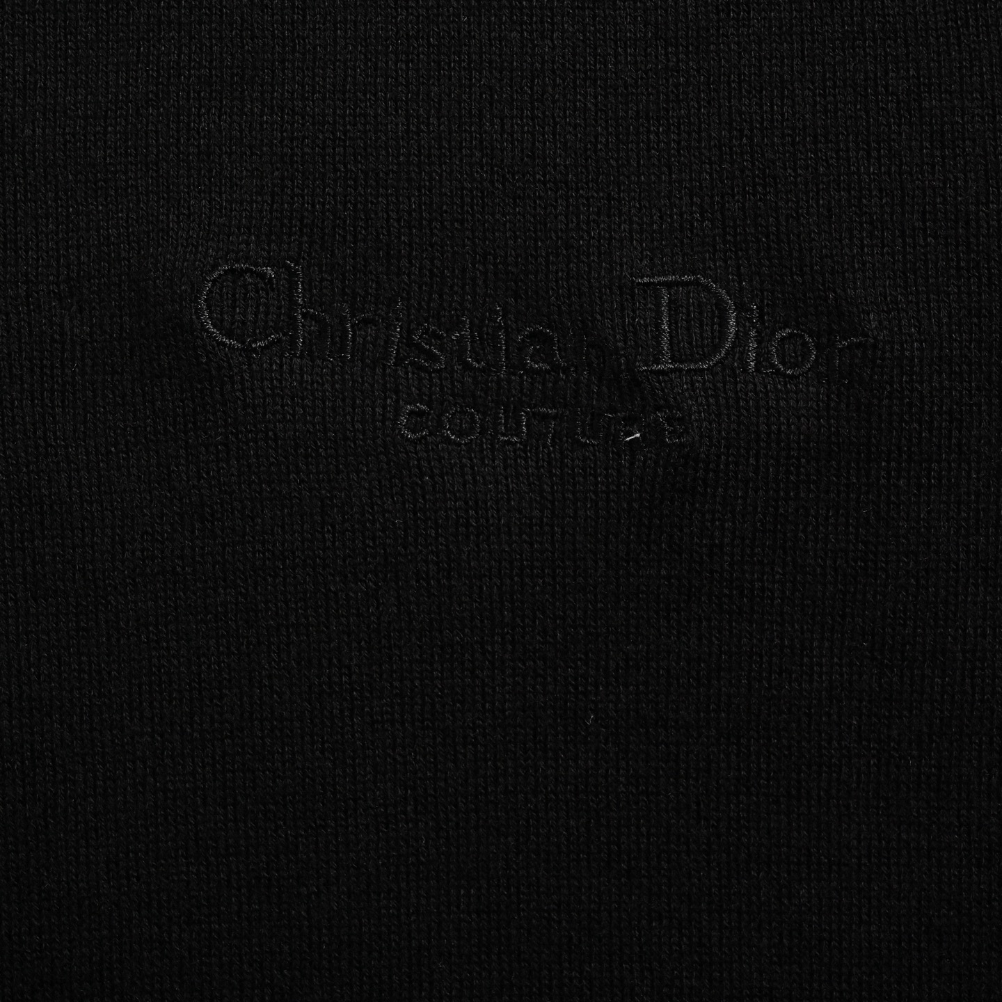 Dior 25ss signature letter embroidered knitted Polo short sleeve