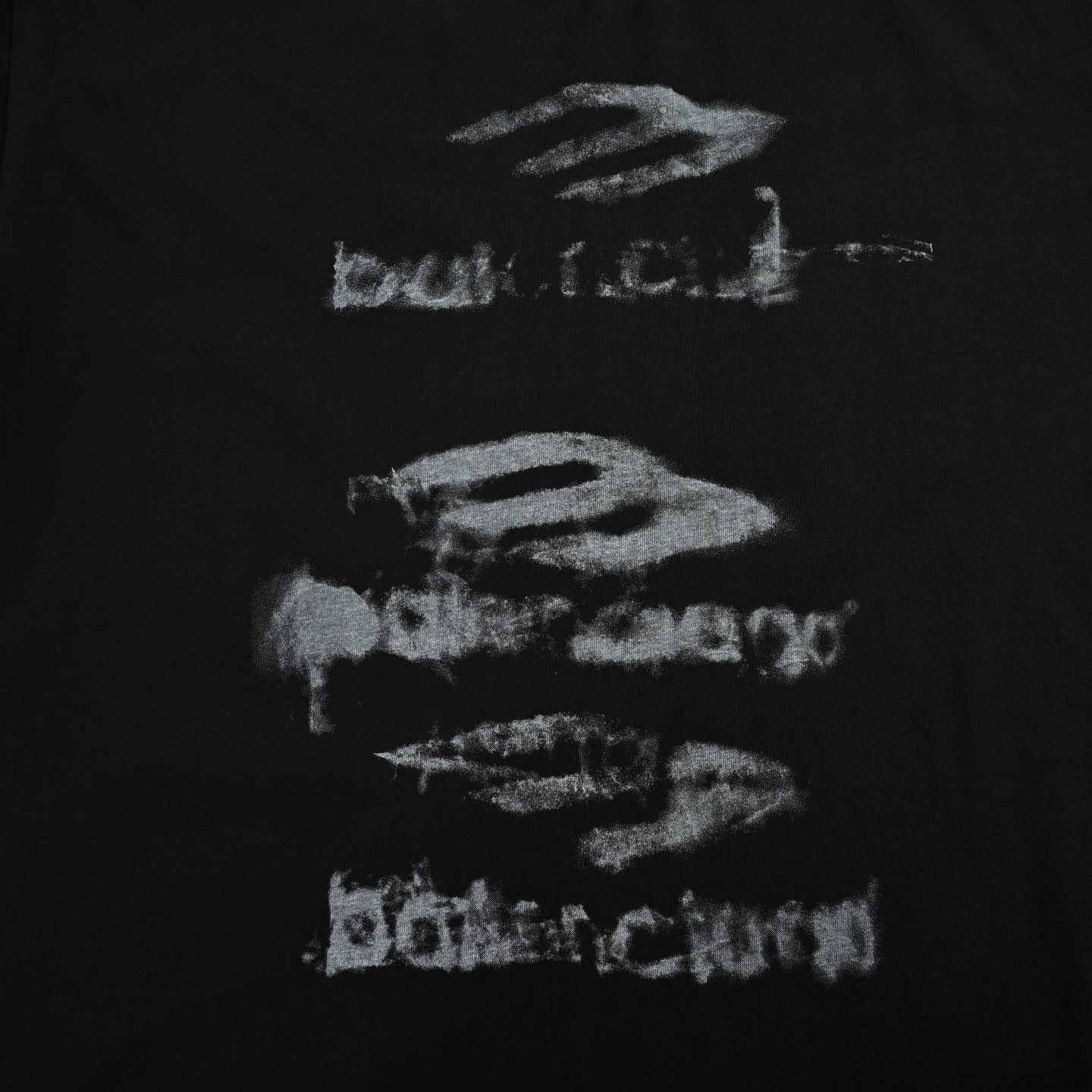 Balenciaga 25ss graffiti letter hem destroyed short sleeves