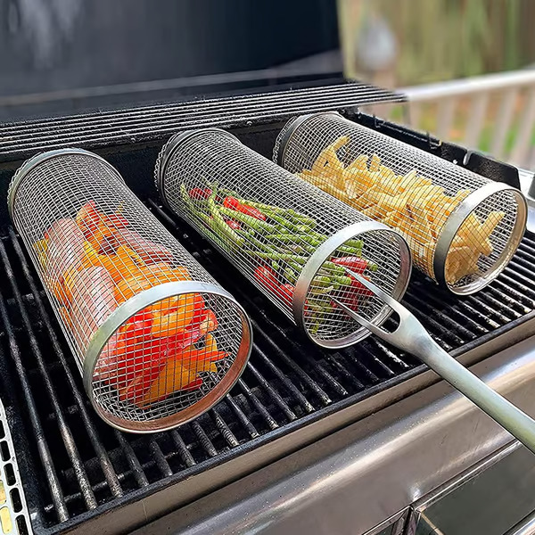 Rotating drum grill🔥 (a must-have for parties)
