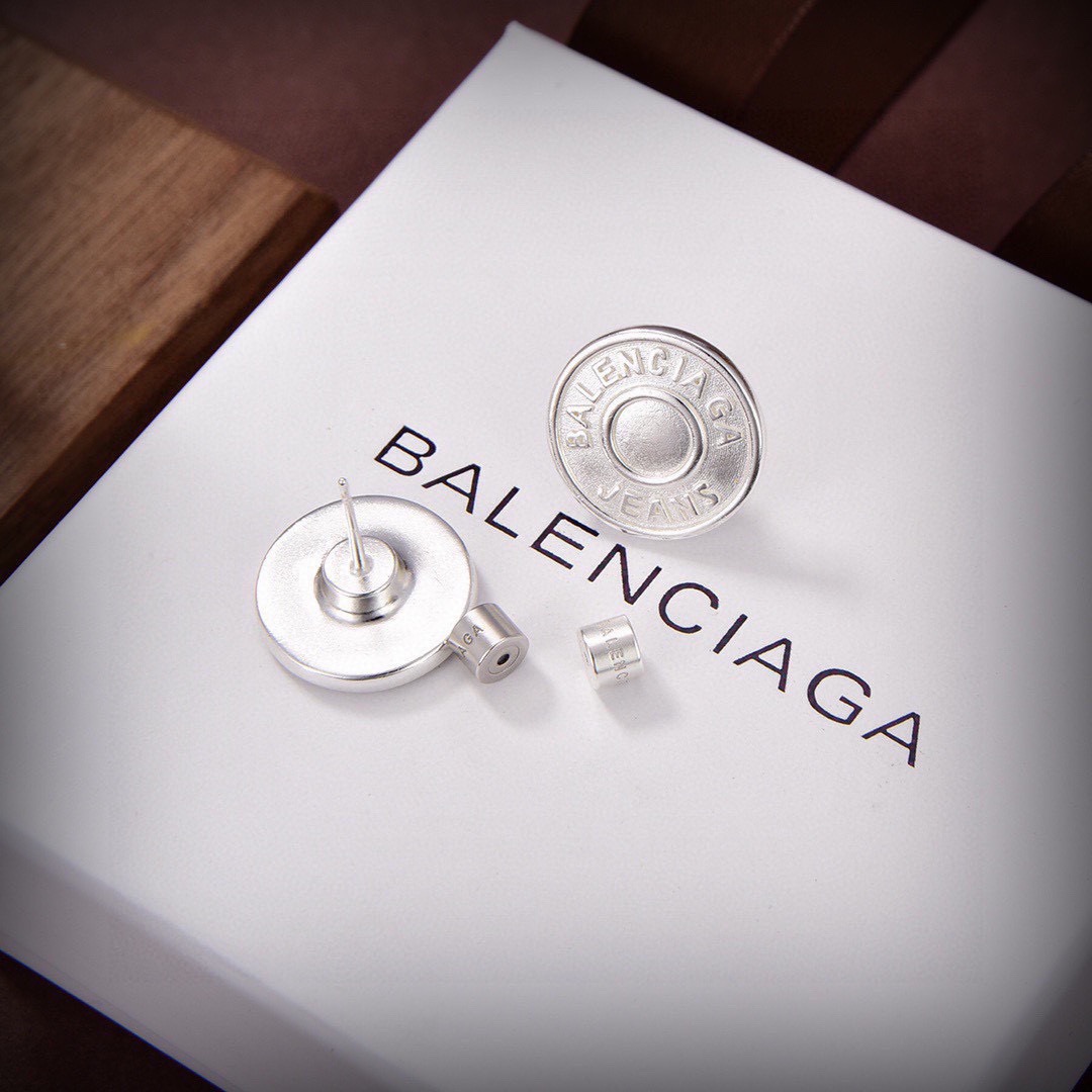 Balenciaga round earrings