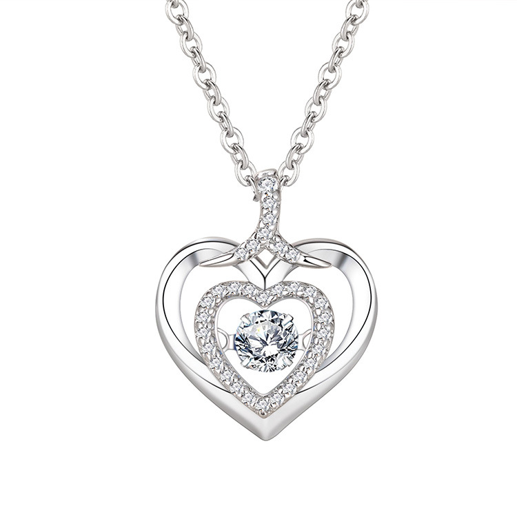 HOT SALE🔥Zirconia Heart Necklace - A necklace that beats with the frequency of the heart