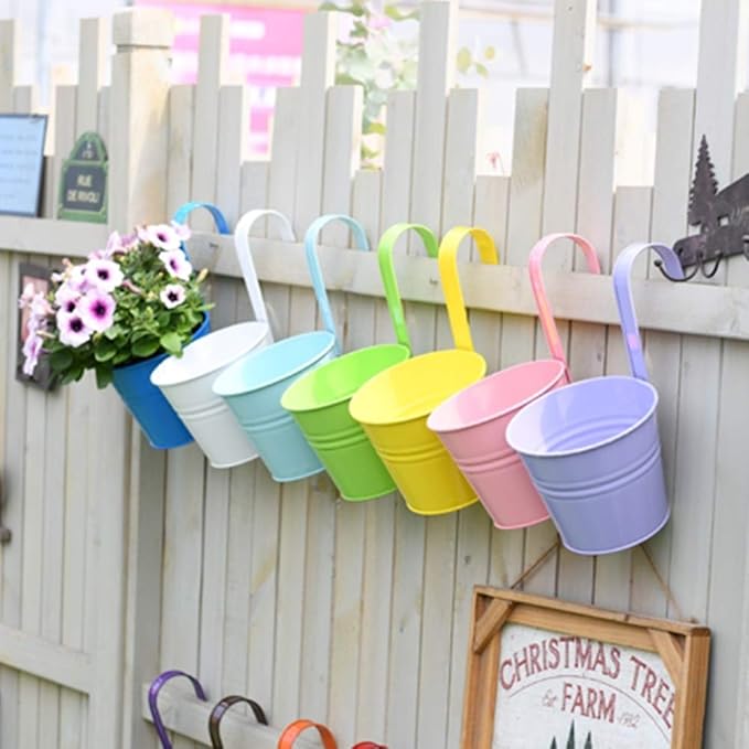 🎍🎍Metal Bucket Hanging Flower Pot(🌺Flash Sale - 50% Off)