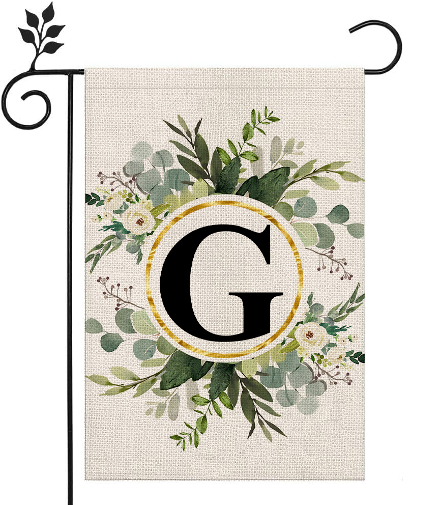 🔥Last Day Promotion-[SAVE 50% OFF]--Monogram Initial Letter Garden Flag-Family Last Name--BUY 3 GET 15% OFF & FREE SHIPPING