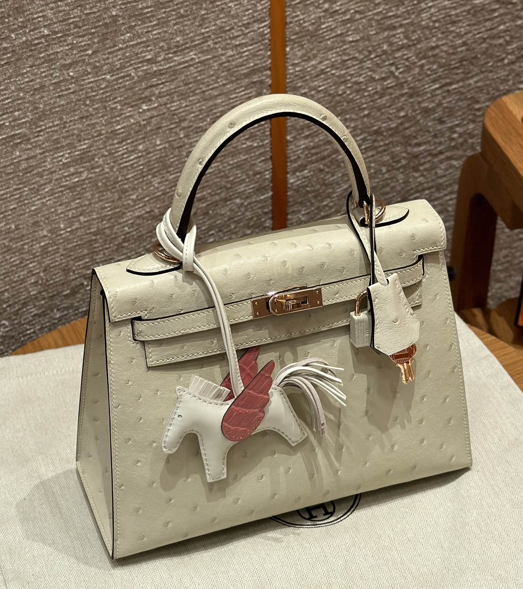 Hermes Kelly 3CParchemin Handbag (Handmade to order)