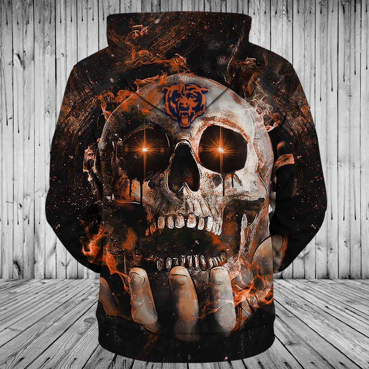 BEARS HOODIE 3D SKULL 70