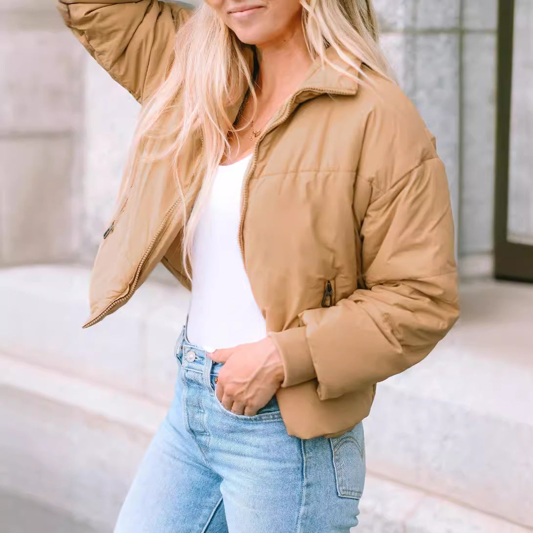Lapel Warm Long Sleeve Coat for Women