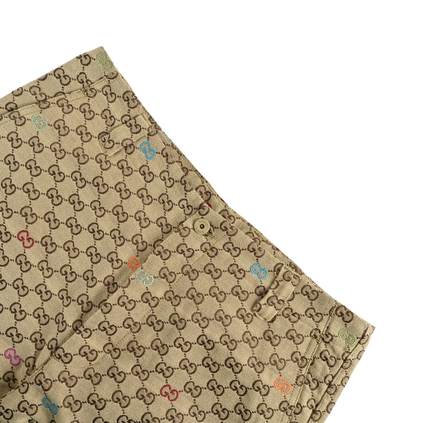 Gucci 25ss jacquard embroidered logo shorts
