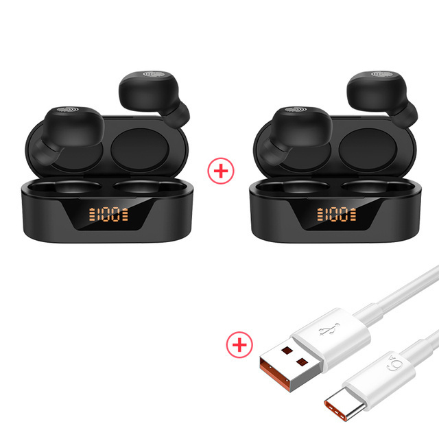 RUSAM BL31 Bluetooth Headset TWS Wireless Headphones Smart Touch Control Game Earbuds Active Noise Cancellation Sport Earphones