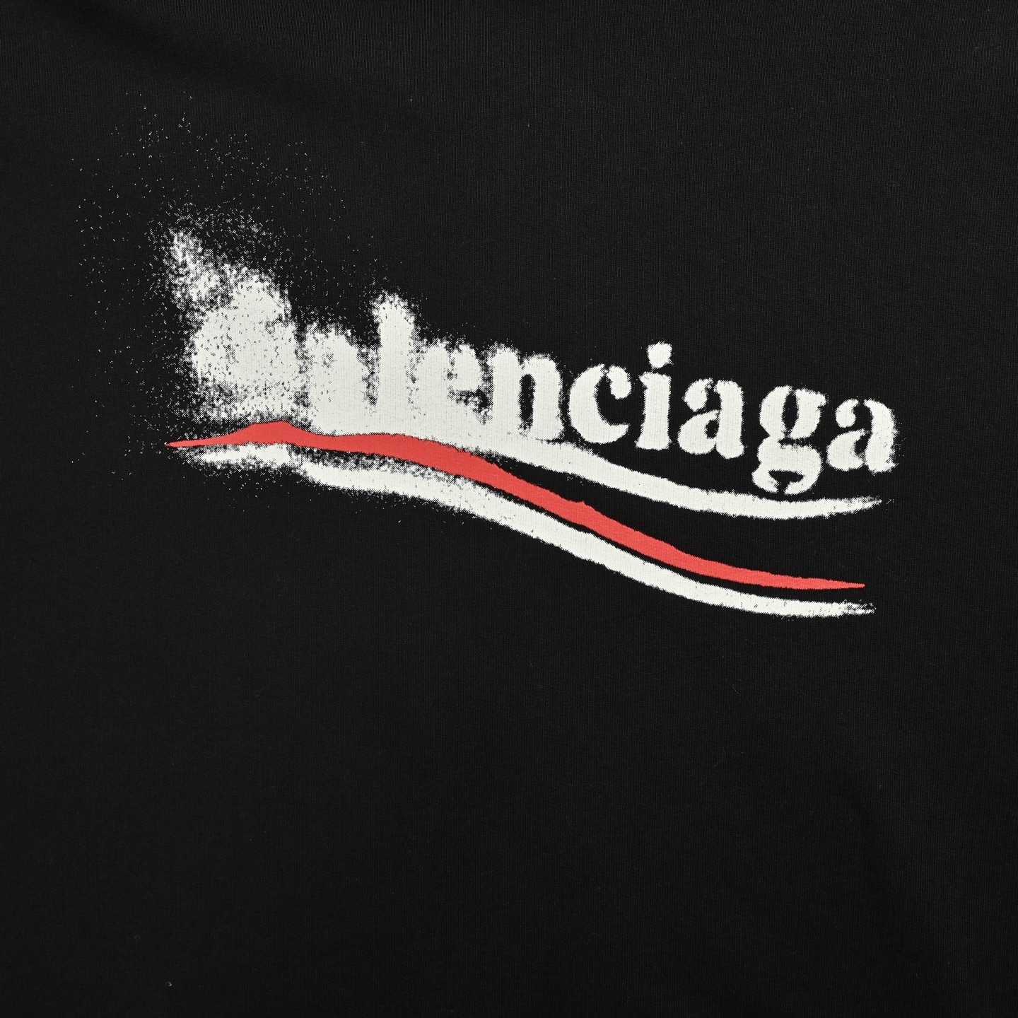 Balenciaga 25Fw fuzzy cola print hooded sweatshirt