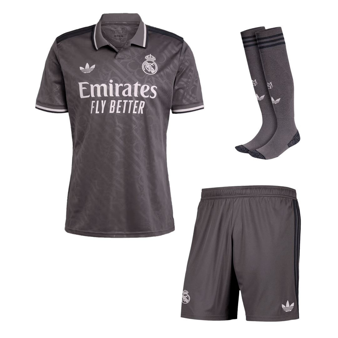 Real Madrid men's third away football shirt kit (shirt + shorts + socks) 2024/25