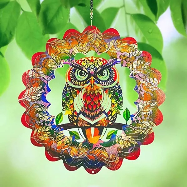 Patriotic Wind Spinner Metal Garden Decor