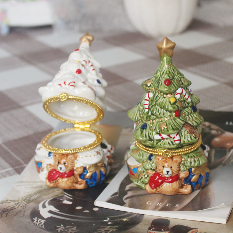🎄Early Christmas Sale 49% OFF🎄Christmas Hand Painted Ceramic Jewelry Box