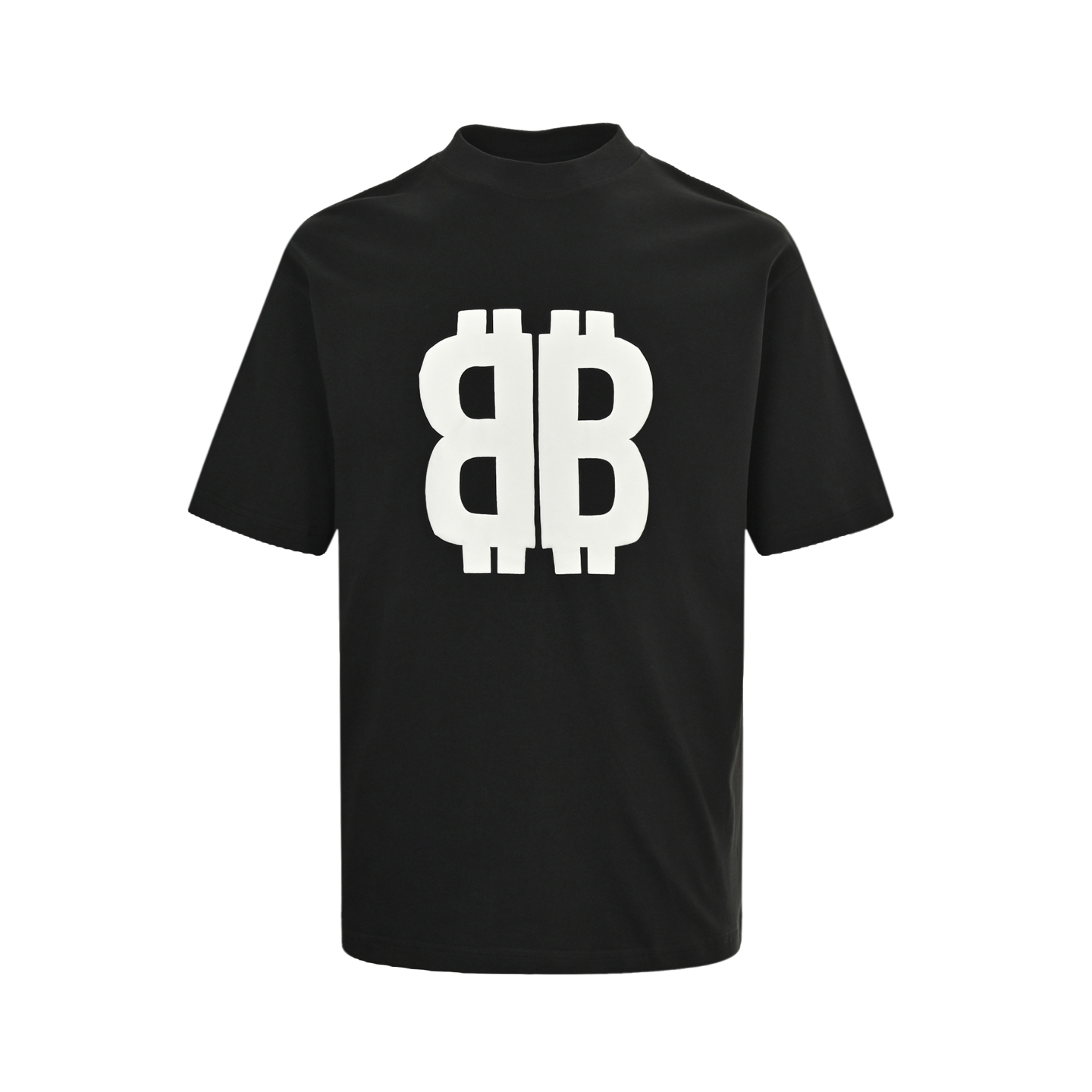 Balenciaga 25ss double B foam letter print short sleeves