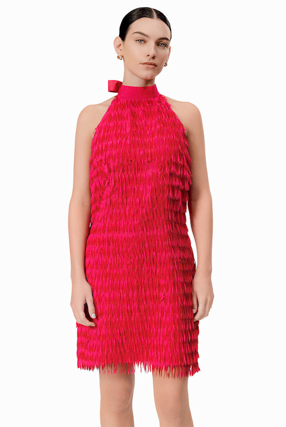 Vestido corto de cuello tipo halter