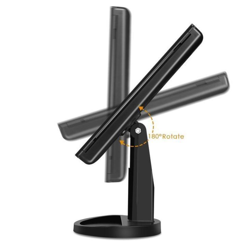 22 LED Folding Makeup Mirror with 180 Degree Rotatable Countertop