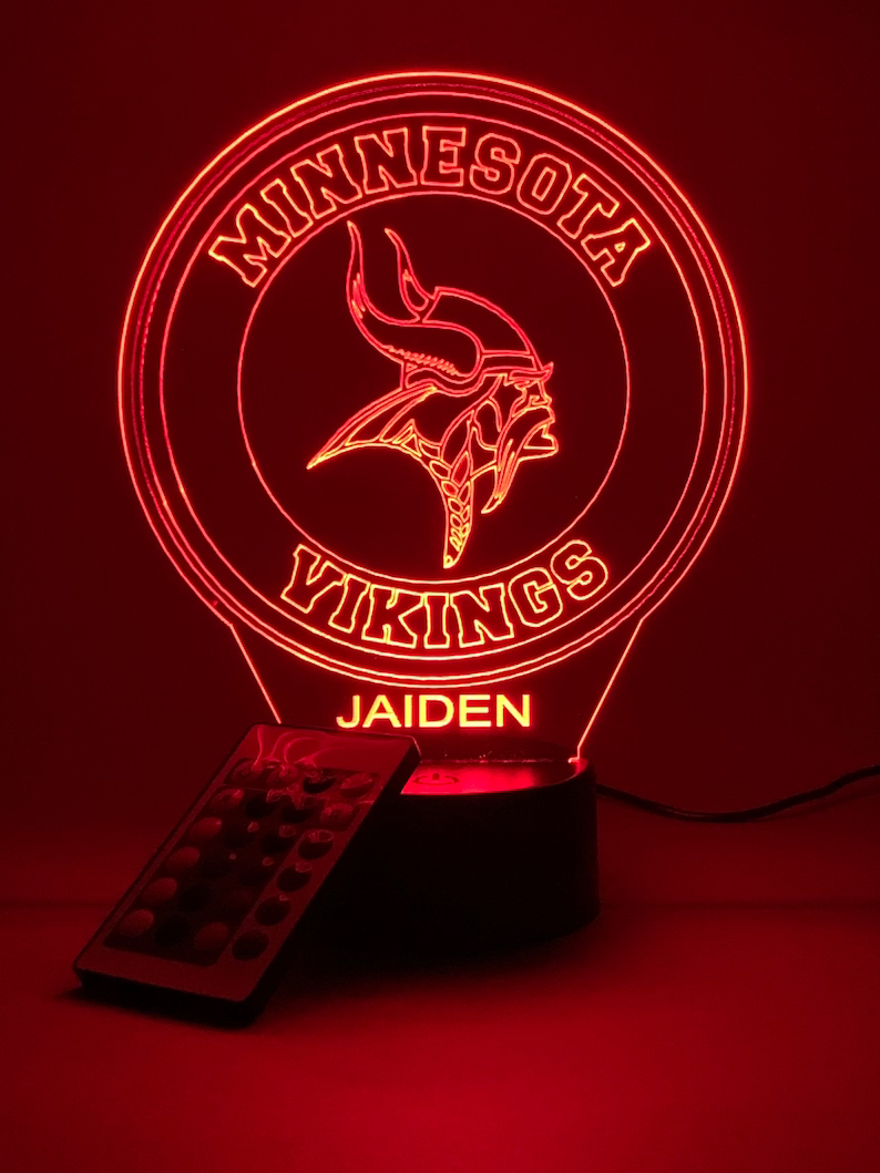 MINNESOTA VIKINGS 3D LAMP PERSONALIZED