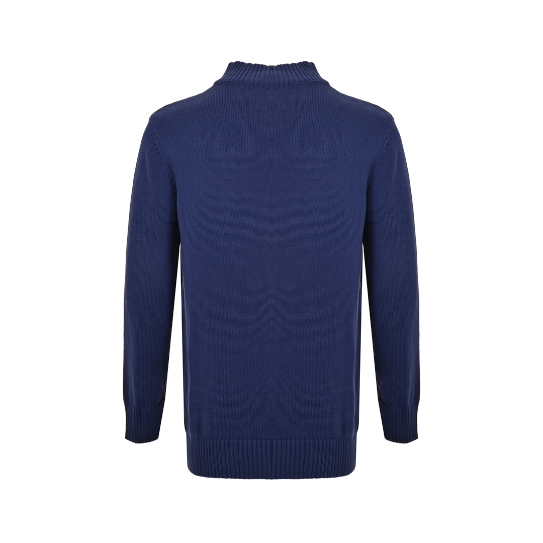 Prada 24Fw chest floral lettering half-zip sweater