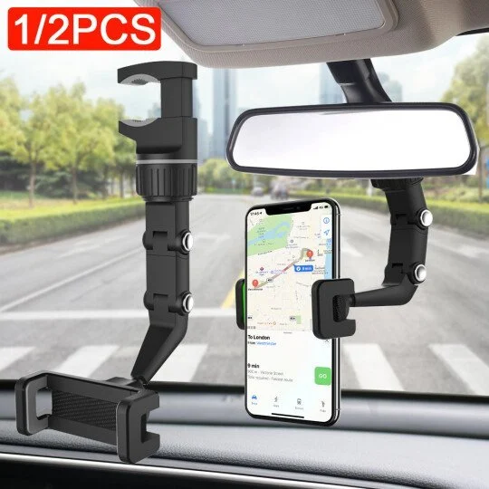 😍2022 Summer Hot Sale- 49% OFF🌹Multifunctional Rearview Mirror Phone Holder-Buy 2 Free Shipping