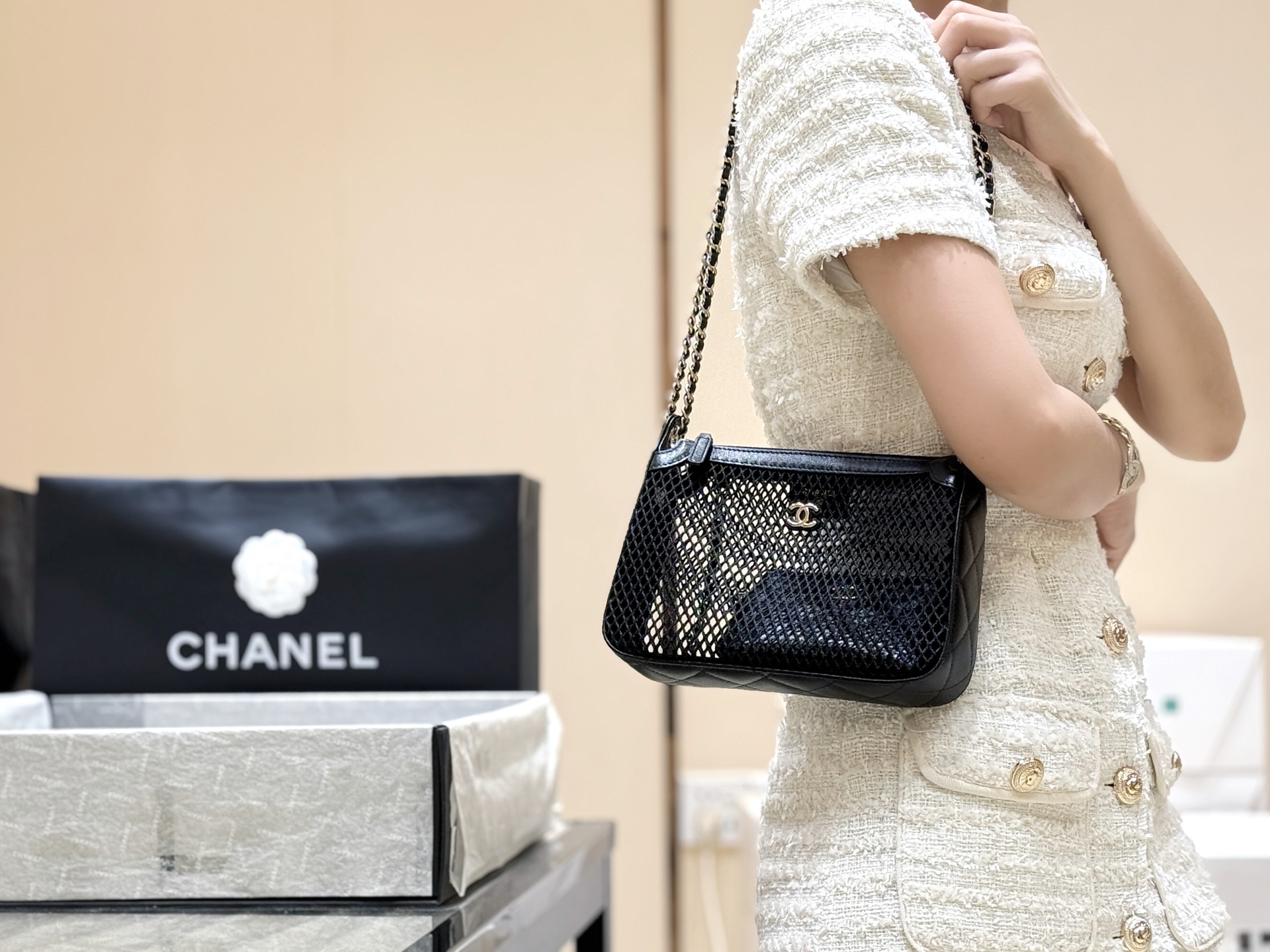 Chanel 25S Spring/Summer Collection Hollow Net Bag AP4572 00108