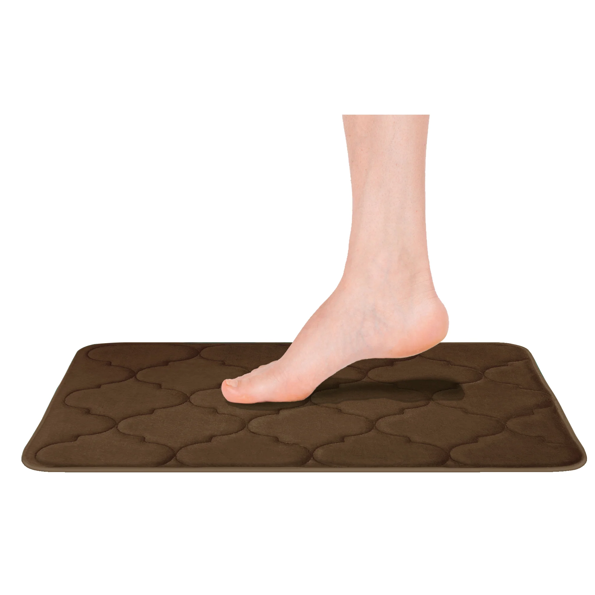 Madison Moroccan Soft Non-Slip Memory Foam Bath Mat, 17x24 Inches