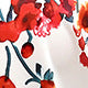 Plus Size Self Developed Designed Summer Floral Printed Chiffon Short Sleeved Shirt Puff Sleeve Shirt