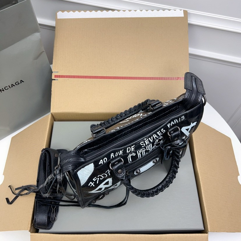Balenciaga Mini City Graffiti Tote Bag