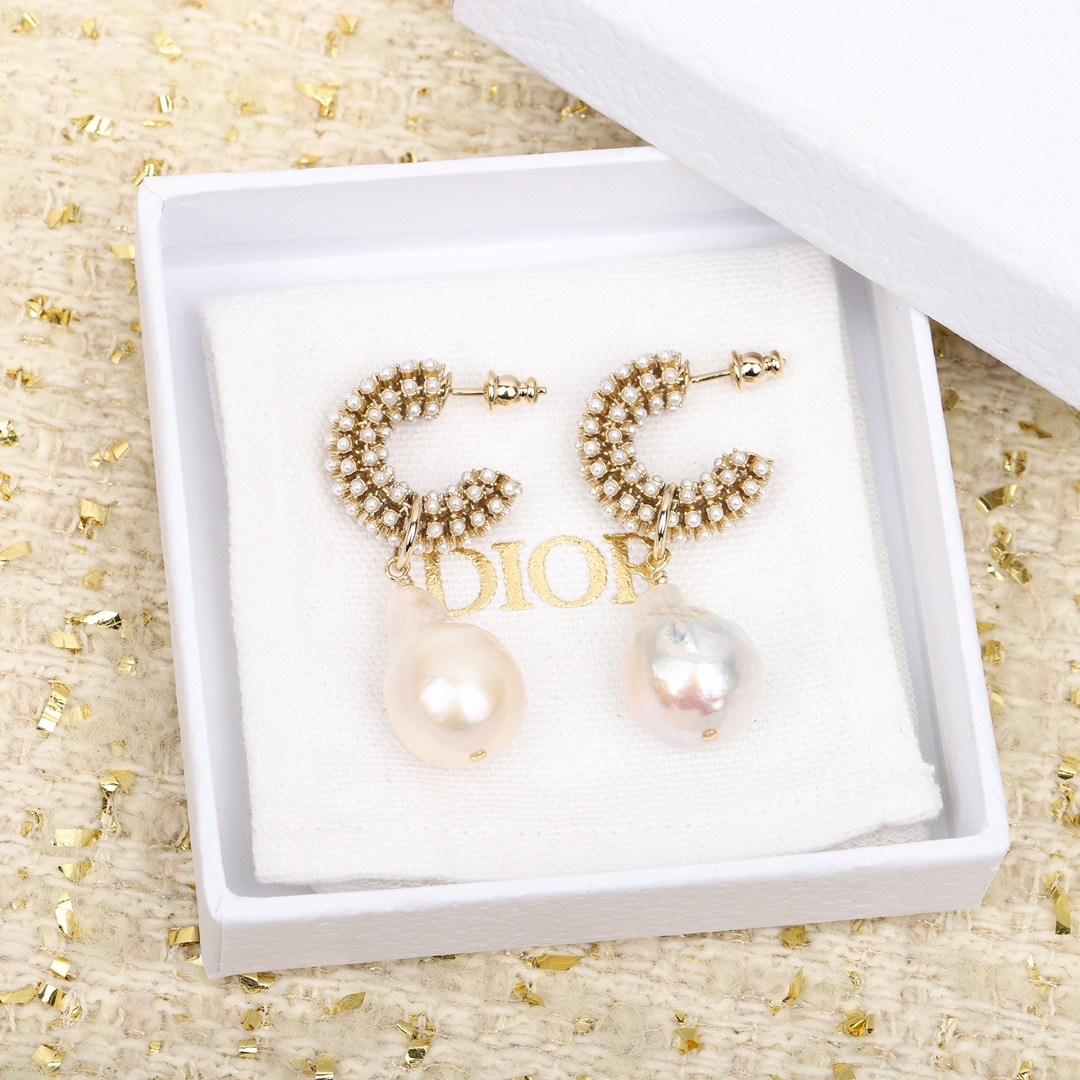 Dior Baroque Pearl Earrings