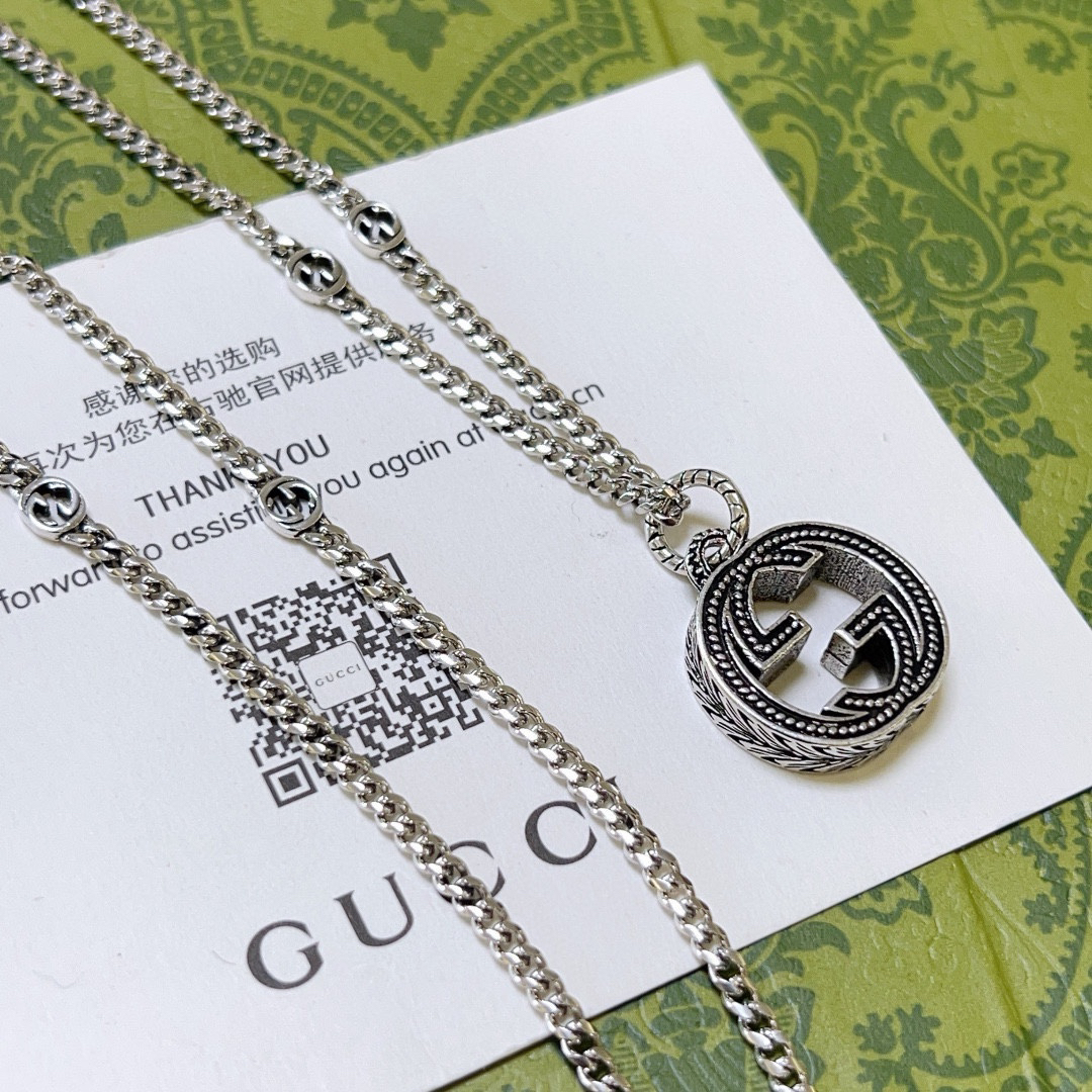 Gucci Anger Forest series new double G vintage necklace