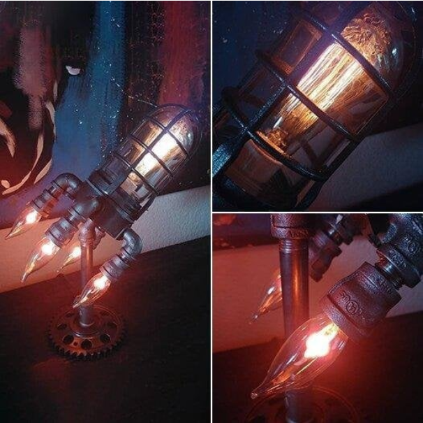 🚀Steampunk Rocket Lamp for Home Decoration
