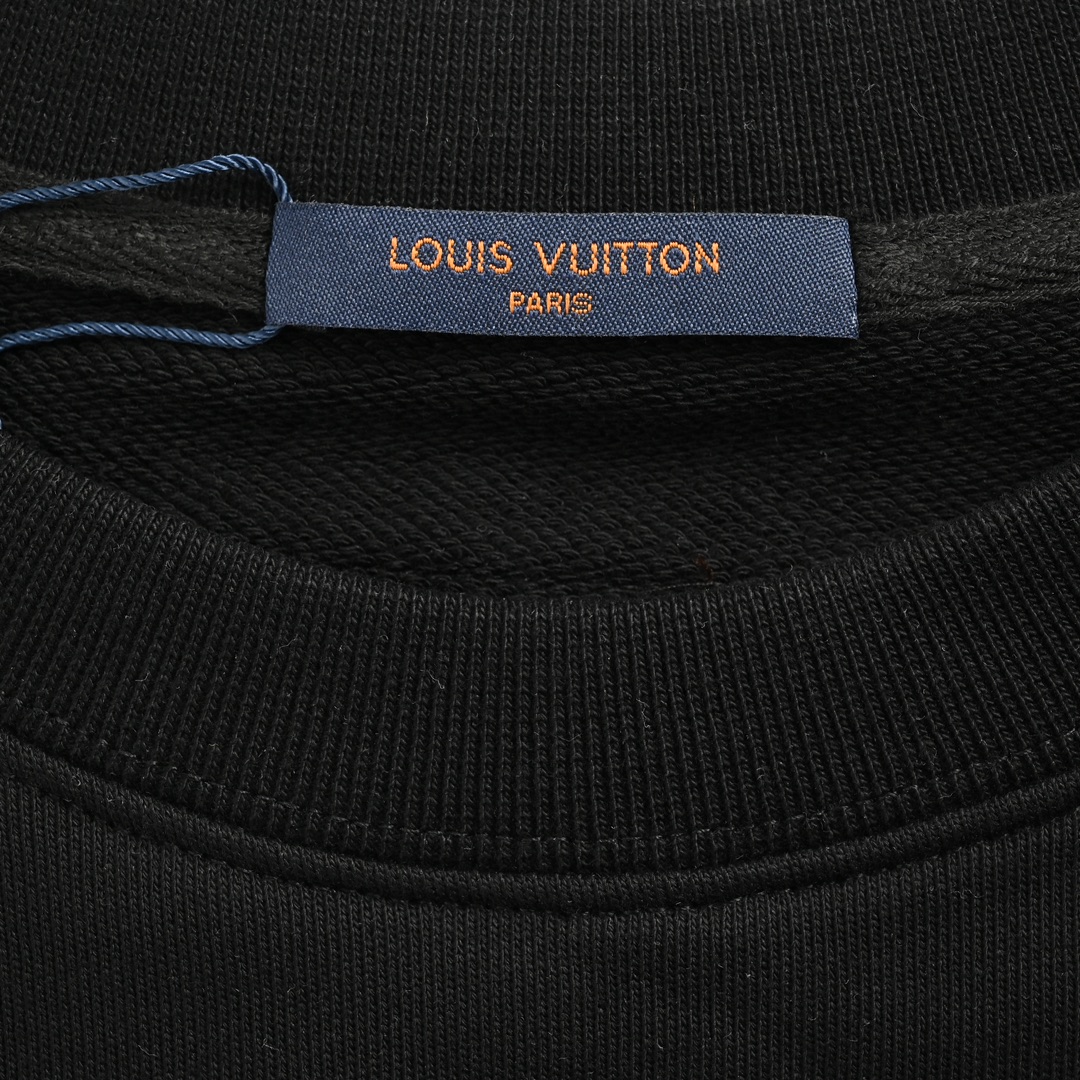 Louis Vuitton 24Fw gradient necklace pendant print crew neck sweatshirt