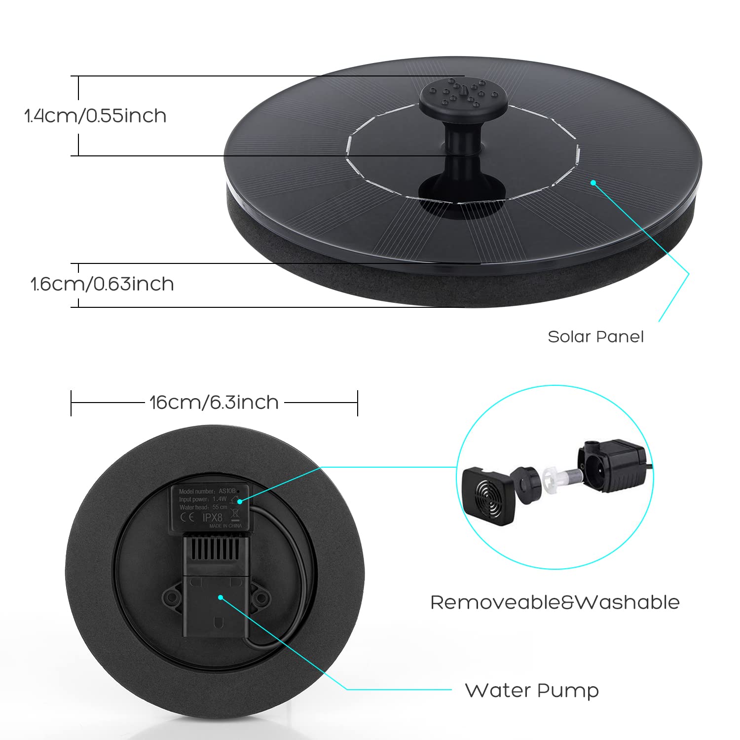 🔥On Sale 49% OFF🔥2025 Upgraded Solar Bird Bath Fountain Pump