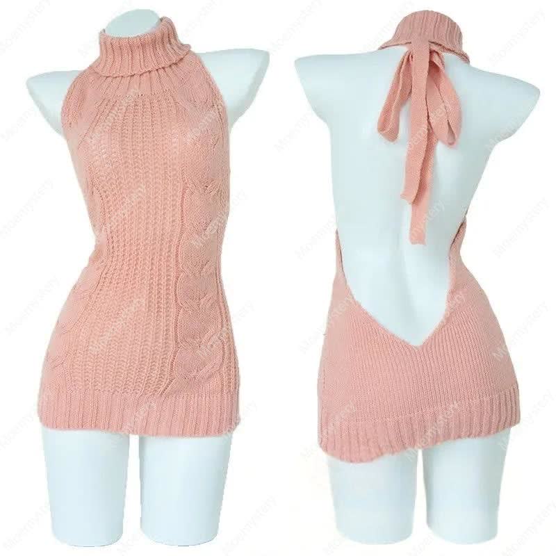 Sexy Pullover Backless Virgin Killer Sweater
