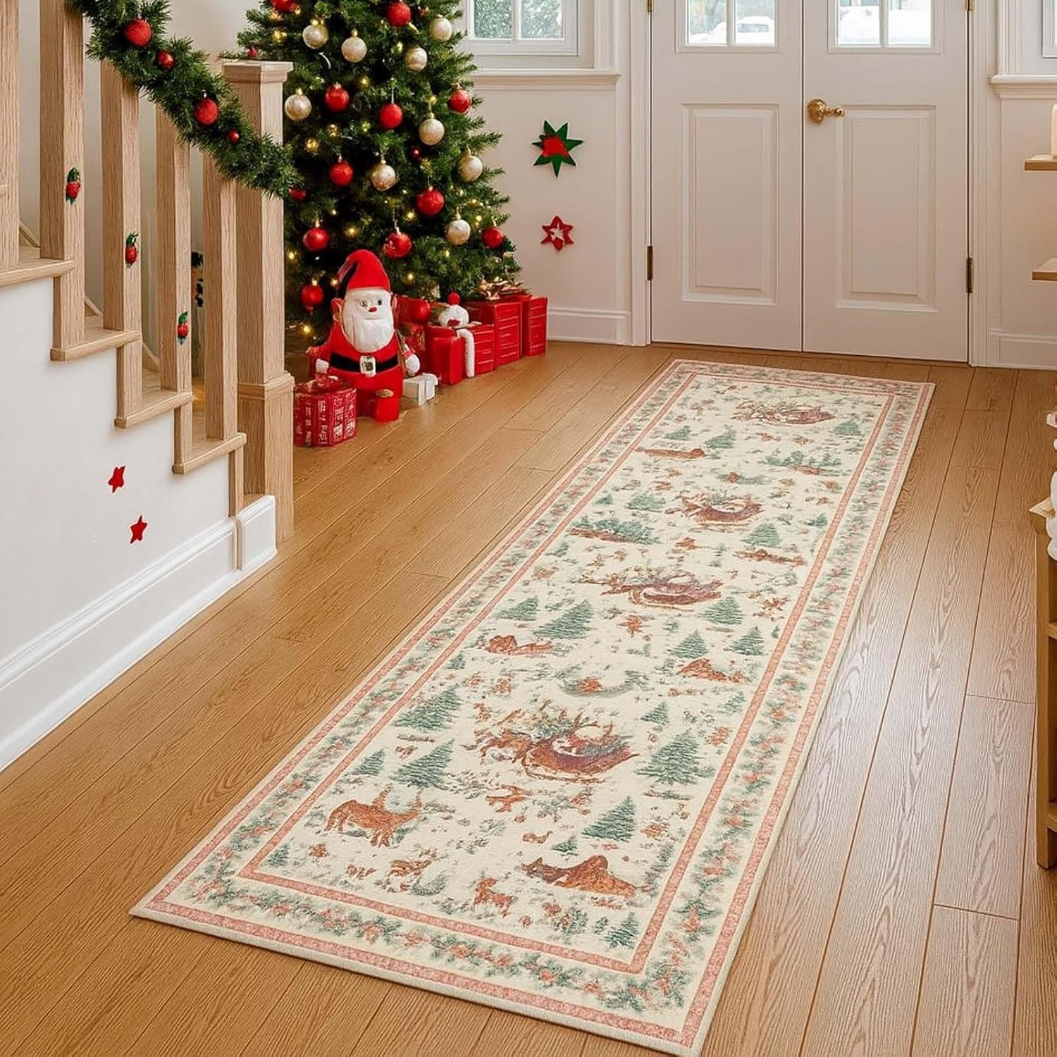 🎄Early Christmas Sale - 50% OFF🔥Christmas Reindeer & Trees Runner Mat (20