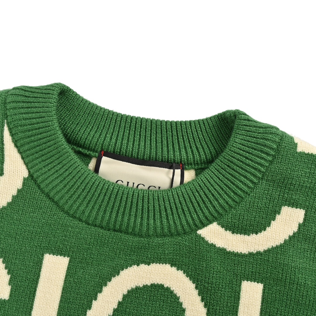 Gucci 24Fw all-over logo jacquard sweater