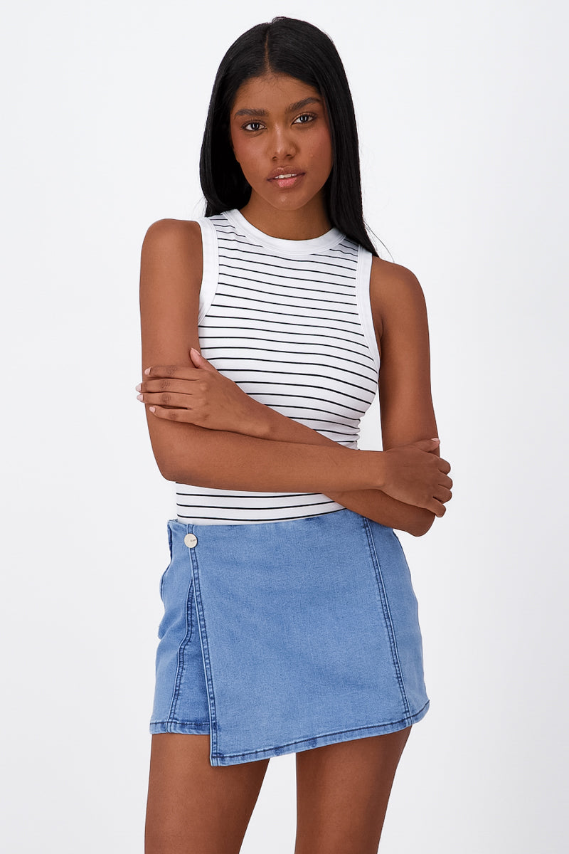 Sleeveless Striped Bodysuit