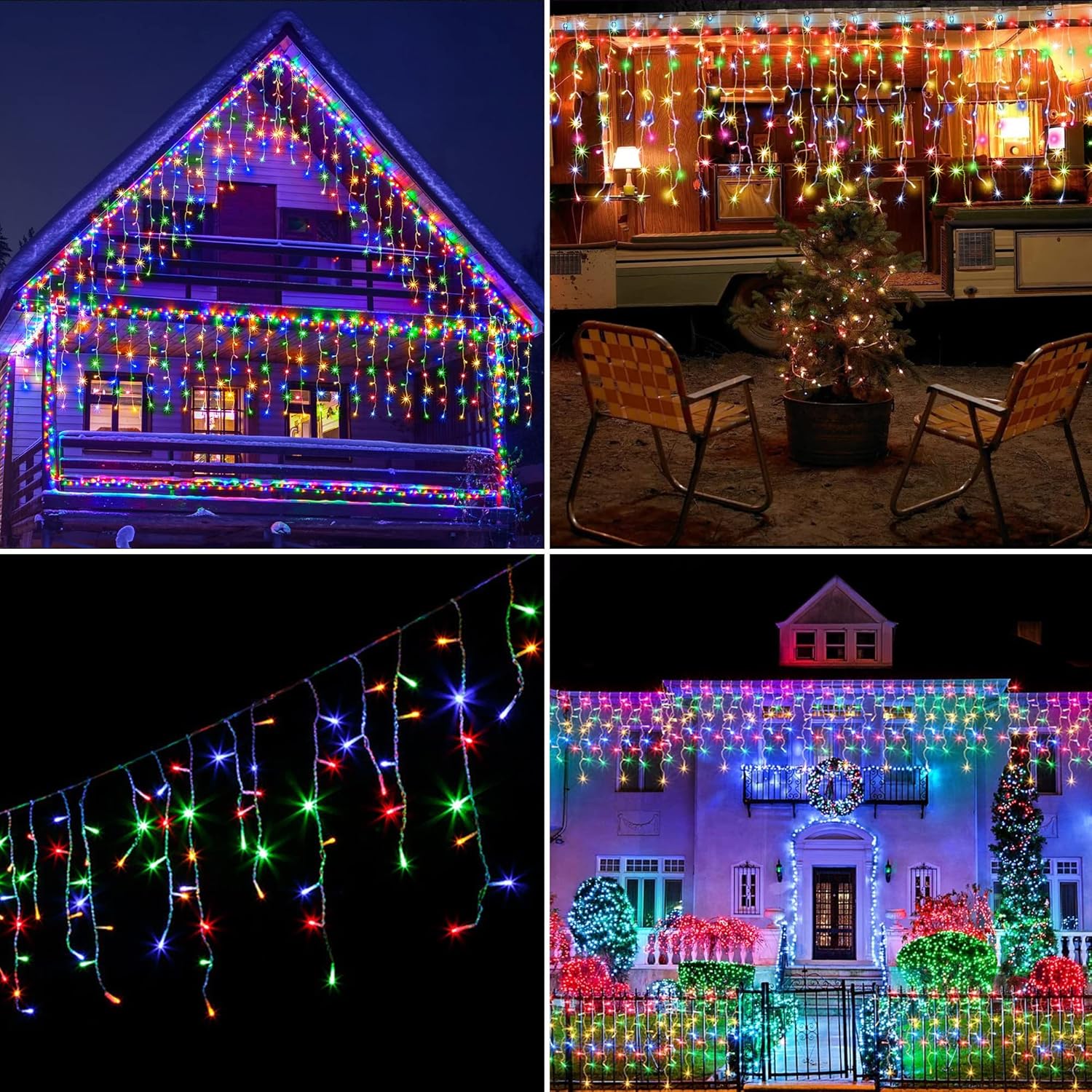 🎄CHRISTMAS ON SALE🔥Outdoor Curtain String Lights with 8 Shining Modes