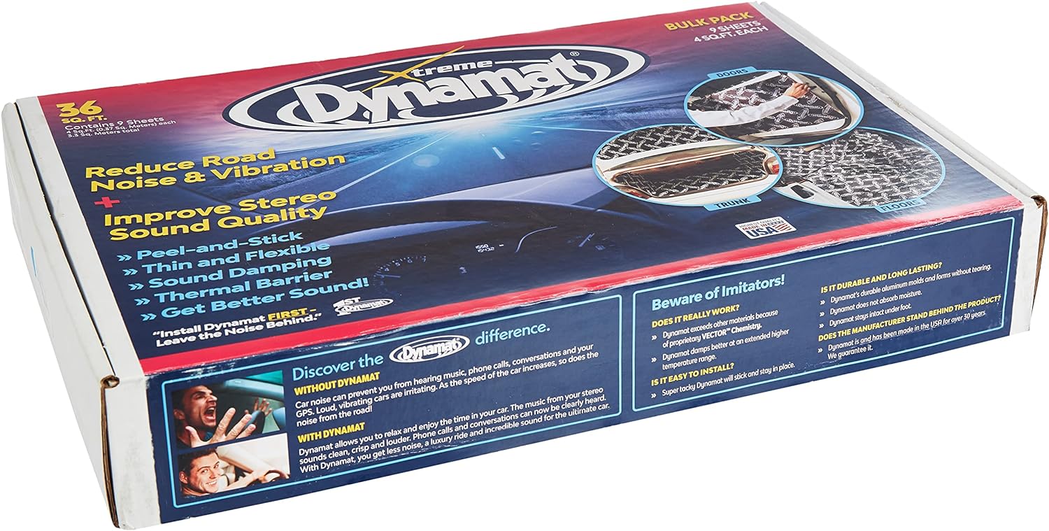 Dynamat Thick Self-Adhesive Sound Deadener with Xtreme Bulk Pack 9 Sheets