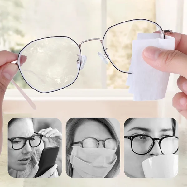 Eyeglass Lens Anti-Fogging&Anti-Fouling Cleaning Wipes