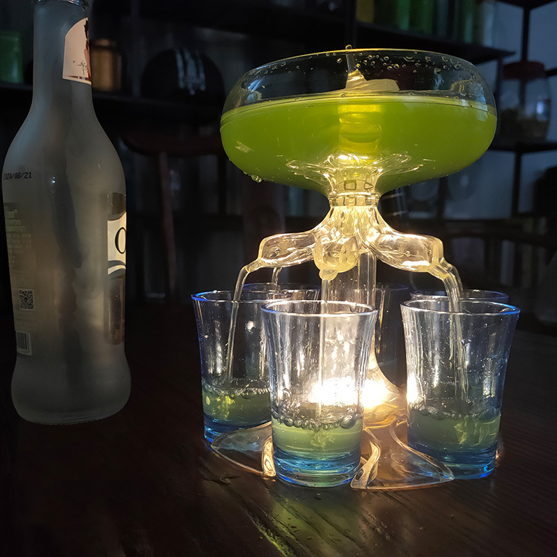 Party Drink Set For Liquor With 6 Glasses