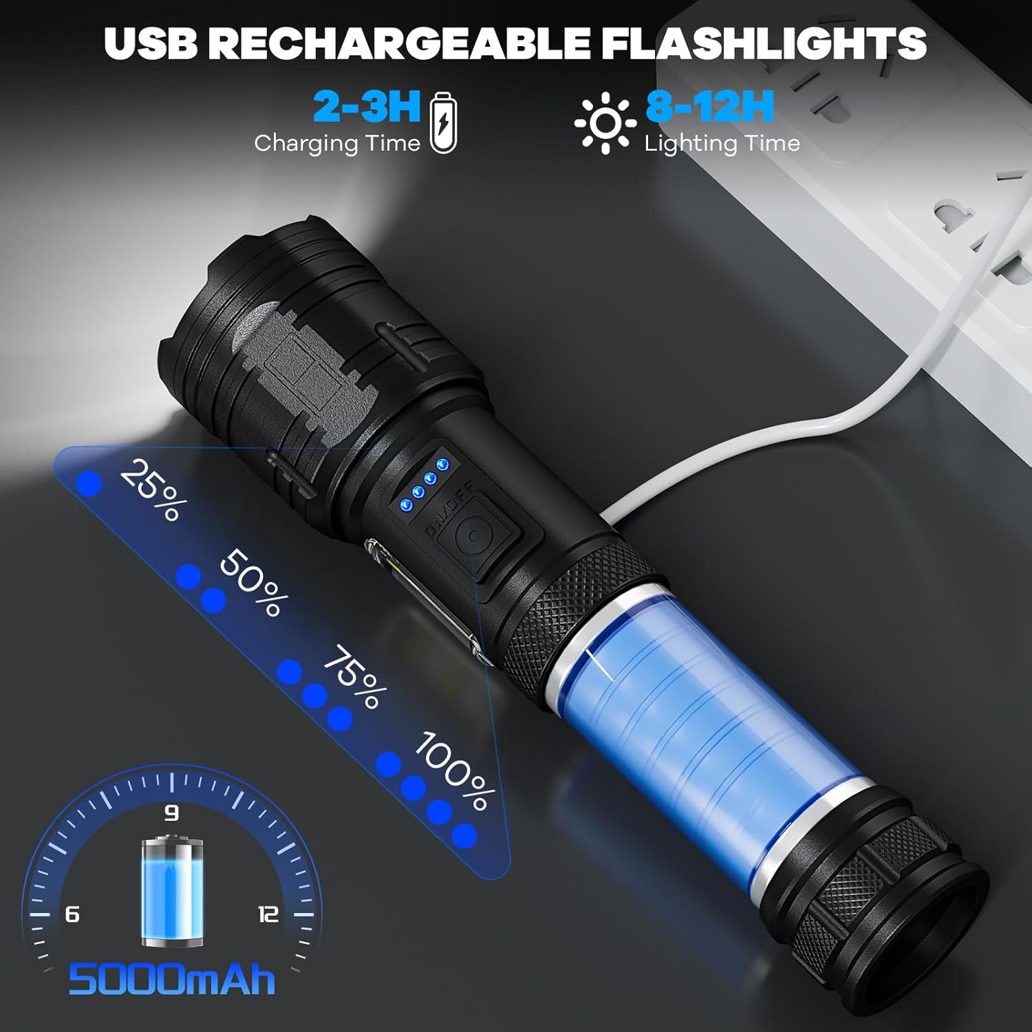 🔥CHRISTMAS ON SALE🔥990,000 Lumens Super Bright Flashlight