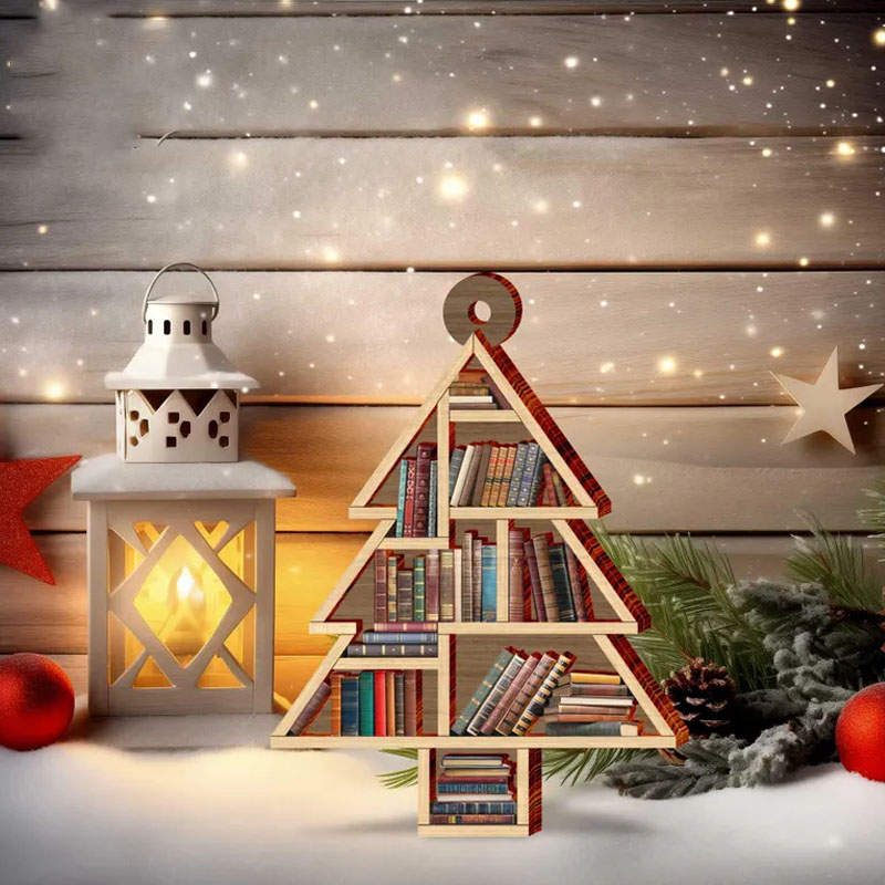 Book Lover Christmas Ornament