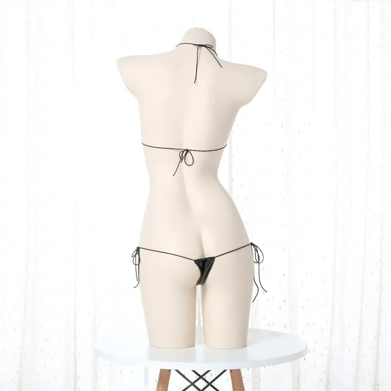 Sexy Lace Up Bikini Lingerie Set