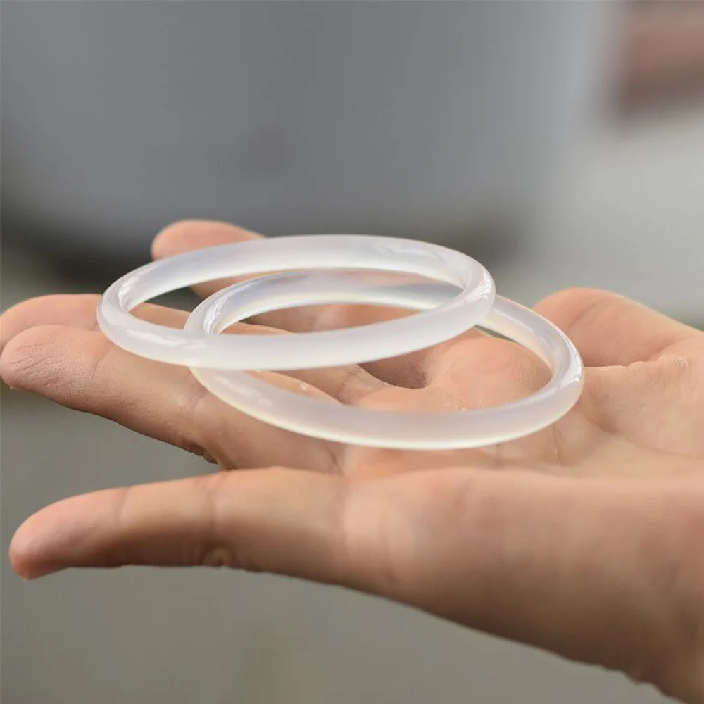 Natural Ice Jade Elegant Bracelet For Women 6mm Round White Jade Bangles Korean Jewelry Fashion Gifts For Girlfriends Wholesale